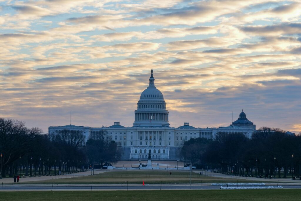 pexels photo 36077348 36077348 Stunning view of the U.S. Capitol Building during sunrise in Washington DC, highlighting its iconic architecture.